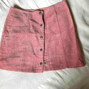 Forever 21 corduroy pastel pink skirt
